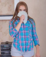 We Are Hairy - 02-AlyaShon_PlaidShirtBlueLingerie_002