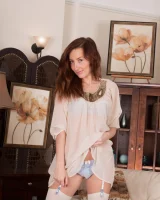 We Are Hairy - 06-Daisy_WhiteStockingsWhiteSofa_006