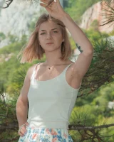 We Are Hairy - 01-Kristinka_FlowerSkirtOrangeLingerie_001