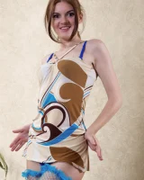 We Are Hairy - 17-MilanaS_TanDressBlueLingerie_021