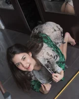 We Are Hairy - 15-Pavla_GreenBlouseBrownSkirt_015