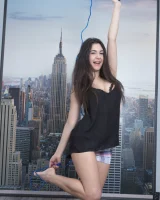 We Are Hairy - 05-Pavla_PlaidShortsBlackBlouse_005