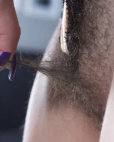 We Are Hairy - 41-Pavla_PlaidShortsBlackBlouse_041