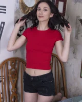 We Are Hairy - 11-ShirleyMo_RedBlouseBlackShort_011